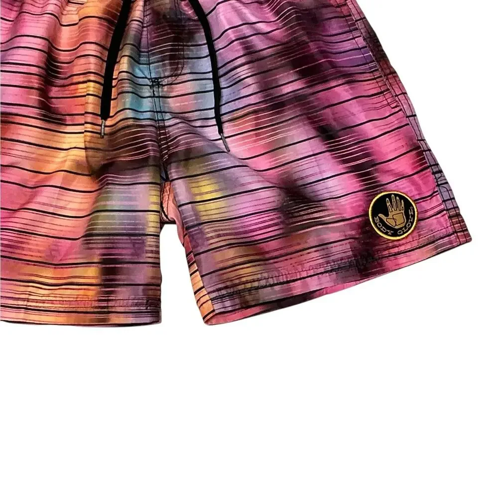 Body Glove Vapor Fall Sunset Maui Swim Trunks Orange Pink Black Small 30